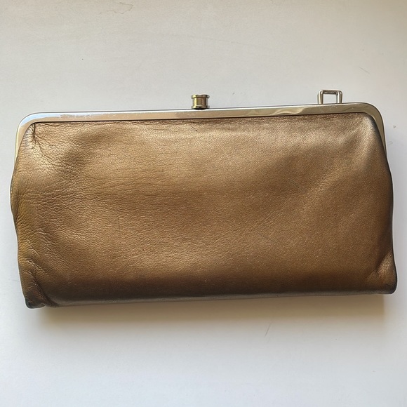 Hobo Vintage Leather Double Frame Clutch Wallet - Picture 6 of 7